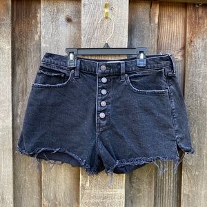 High rise mom jean shorts